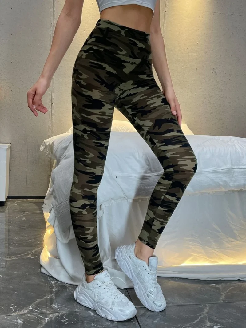 Summer Outfits High Waist Camo Leggings - Image 2