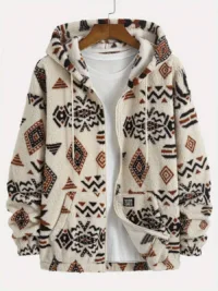 Fleece Hoodie With Drawstring And Zipper, Suitable For Casual Daily, Outdoor Commuting, And Simple, Warm Fleece Jacket, Long Sleeve Hoodie For Autumn/Winter