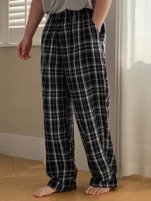 Men's Plaid Pajama Pants, Spring Loungewear