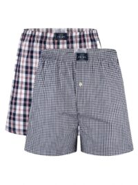 Two Pack Woven Boxers in Grey