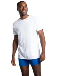 White Men's Crew Neck Undershirt