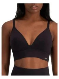 Black Bralette - The lightweight seamless design supports your natural shape, featuring soft adjustable straps.
